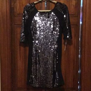 Classic holiday dress - black with sequins - NWT